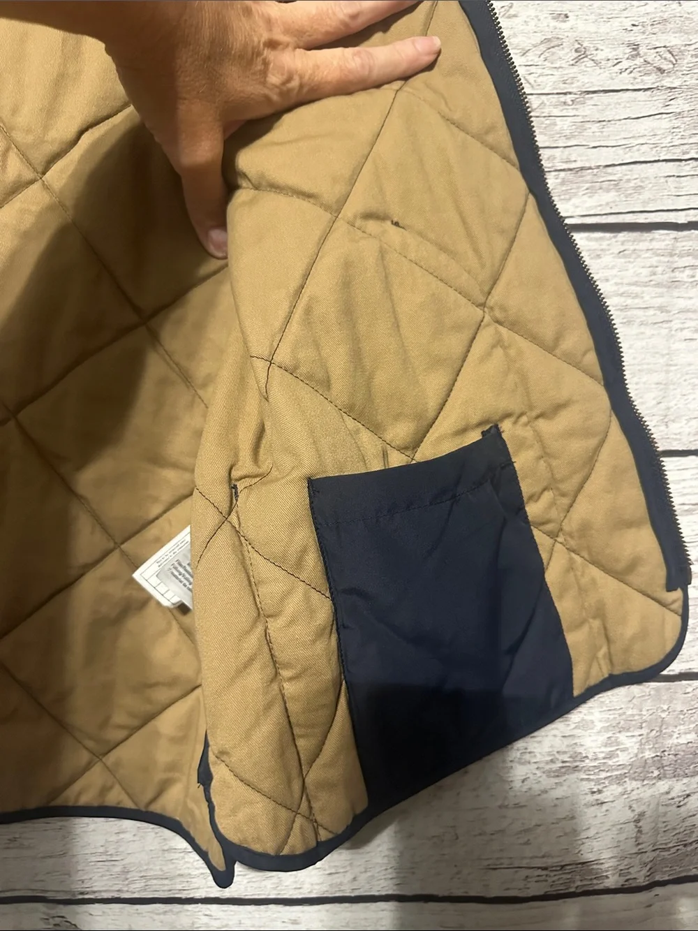 J. Crew  Quilted Vest in Navy and Khaki